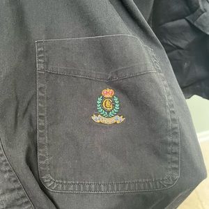 Black Chaps Short Sleeve Button Down